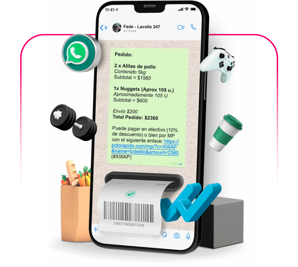 Pide a través de Whatsapp